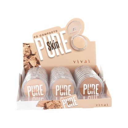 Pó Compacto Pure Skin Vivai V-1211-1 Atacado